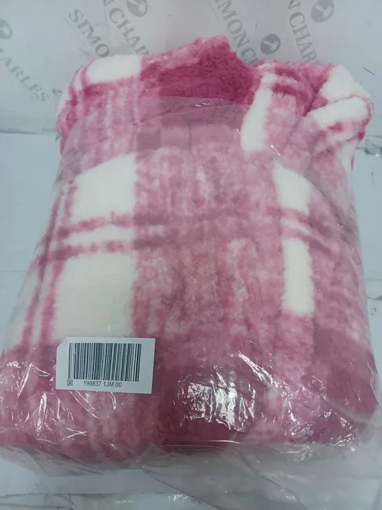 COZEE HOME SHERPA CARDIGAN IN PINK -  SIZE S/M