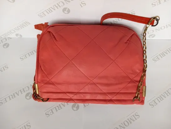 LANVIN AMALIA LAMBSKIN CORAL BAG