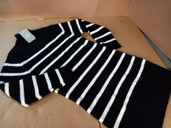 H&M STRIPED LONGLINE KNITTED JUMPER - EU RM