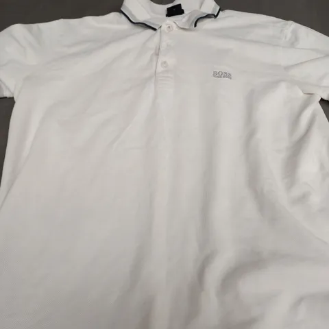 HUGO BOSS POLO SHIRT IN WHITE - XL