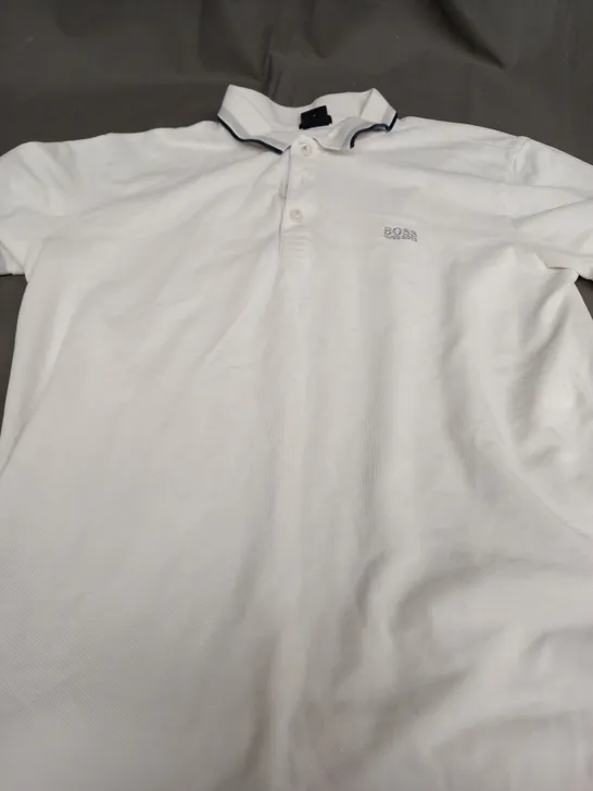 HUGO BOSS POLO SHIRT IN WHITE - XL