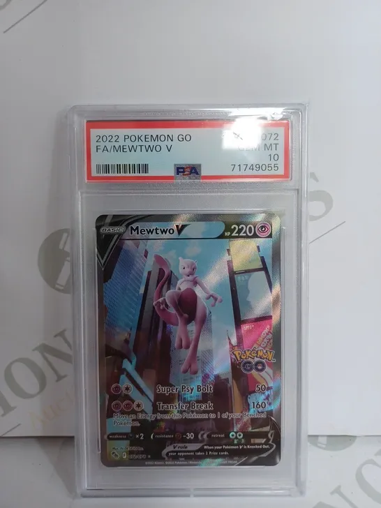 PSA 2022 POKÉMON GO FA/MEWTWO V - POKÉMON TRADING CARD