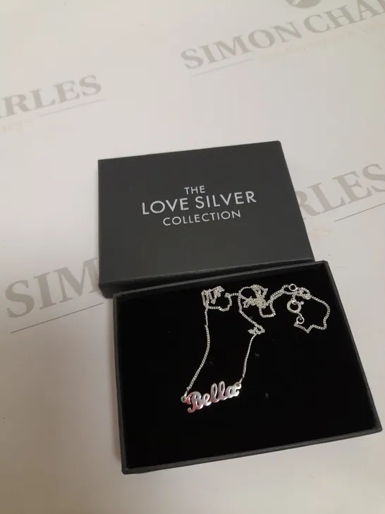 THE LOVE SILVER COLLECTION PERSONALISED SILVER NECKLACE