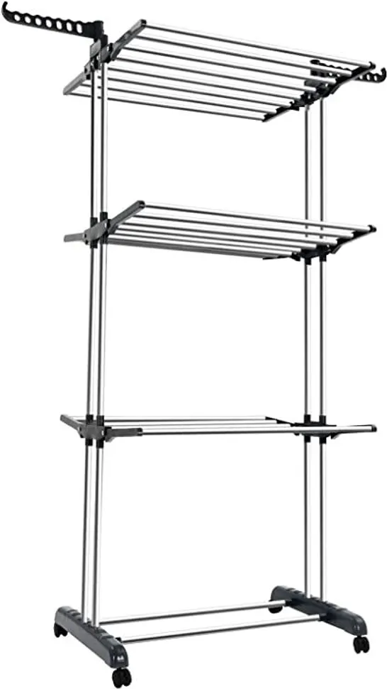 BOXED FOLDING DRYING RACK , GREY 