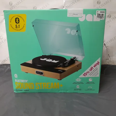 LOT OF 4 BOXED JAM BLUETOOTH SOUND STREAM+ TURNTABLES