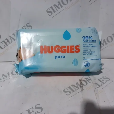 APPROXIMATELY 10 PACKS OF HUGGIES PURE BABY CLEANSING WIPES 