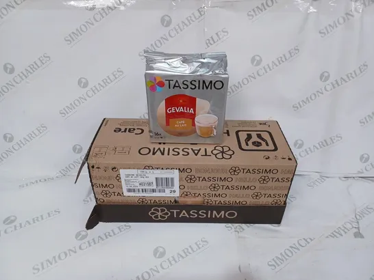 BOX TO CONTAIN 5 X PACKS OF TASSIMO GEVALIA CAFÉ COFFEE PODS // BEST BEFORE: 13/08/2023