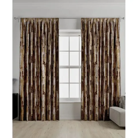 BAGGED KORI POLYESTER ROOM DARKENING PENCIL PLEAT CURTAINS // SIZE UNSPECIFIED 