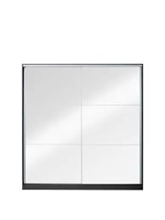 BOXED NEW UNIVERSAL WHITE/MIRROR SLIDING WARDROBE - 4 OF 4 BOXES RRP £469