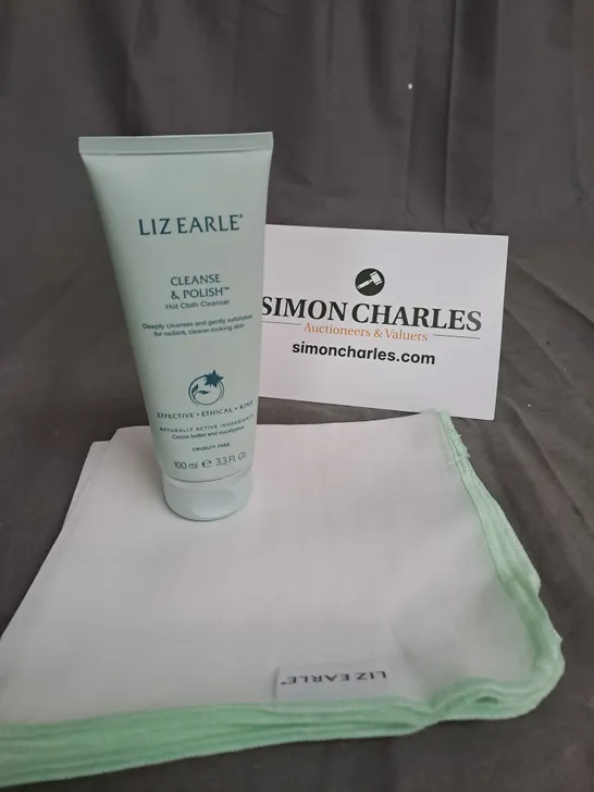 LIZ EARLE 100ML CLEANSE & POLISH WASH WITH FACIAL CLOTH 