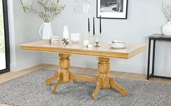 DESIGNER CHATSWORTH OAK 150-180CM EXTENDING DINING TABLE(2 BOXES)