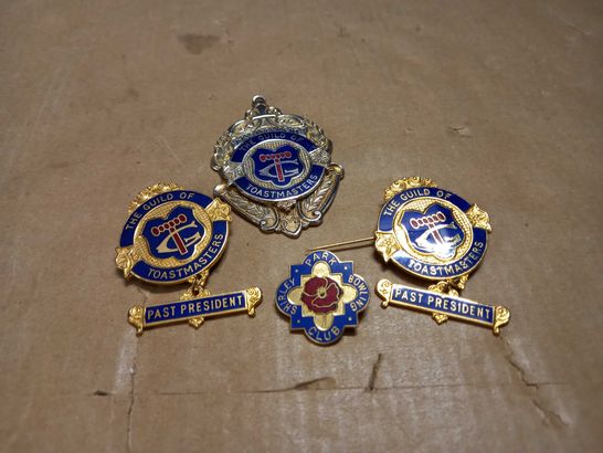 LOT OF 4 TOASTMASTERS BADGES