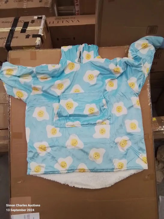 EXTRA LARGE PLUSH ADULTS FRIED EGG HOODIE 