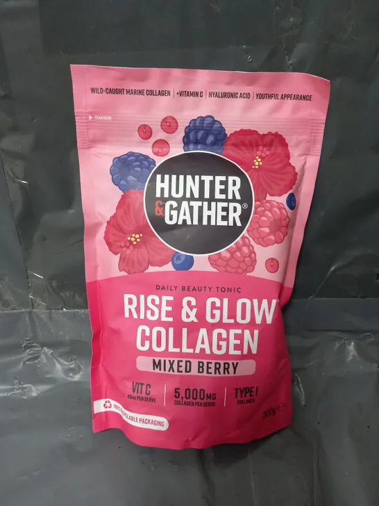 SEALED HUNTER&GATHER RISE & GLOW COLLAGEN IN MIXED BERRY 300G