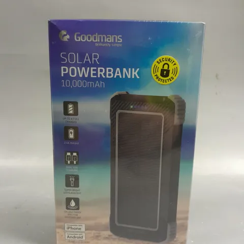 BOXED SEALED GOODMANS SOLAR 10,000MAH POWERBANK 