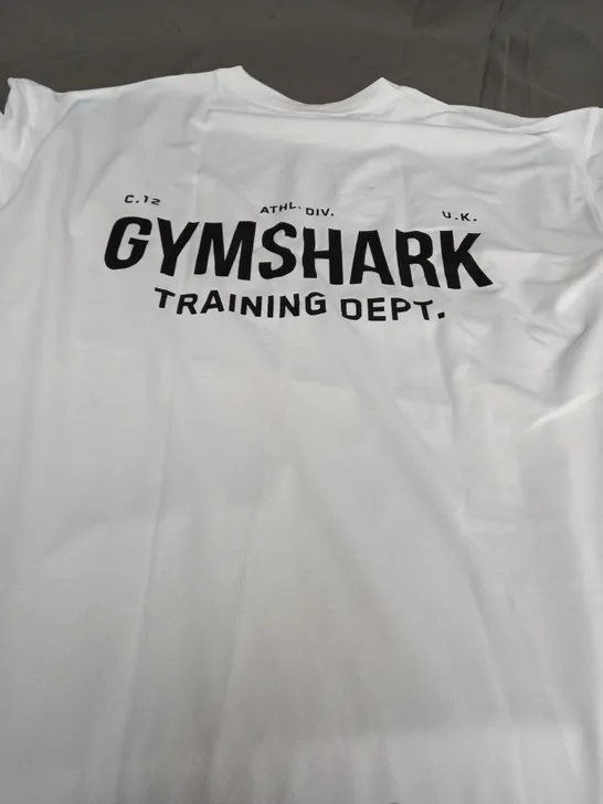 GYMSHARK TRAINING DEPT IN WHITE - SMALL