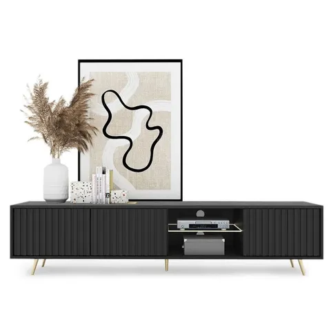 SELSEY 175CM TV CABINET COLOUR: BLACK