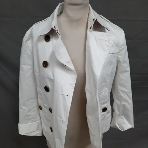 BURBERRY BRIT LONG SLEEVE JACKET IN WHITE - 10