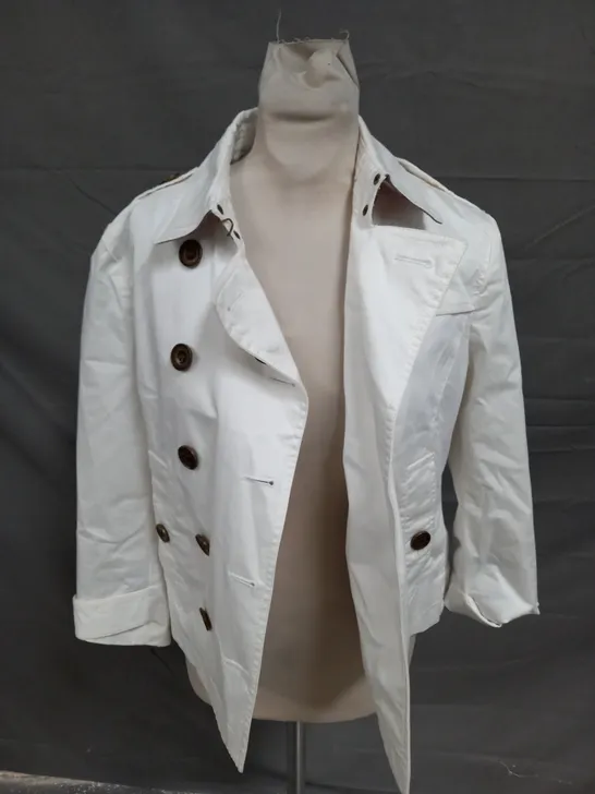 BURBERRY BRIT LONG SLEEVE JACKET IN WHITE - 10