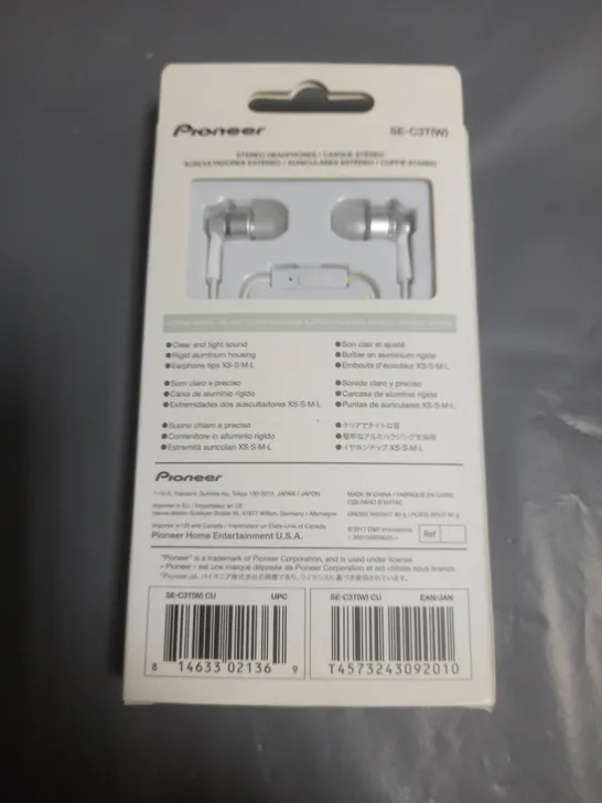 BRAND NEW PIONEER STEREO HEADPHONES - SE-C3T