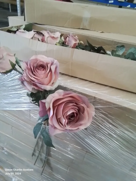 PALLET CONTAINING APPROXIMATELY 55 BOXES OF FAUX SINGLE STEM ROSES