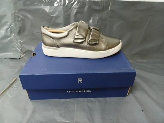 rockport truflex ladies Velcro fastening trainers silver size 4