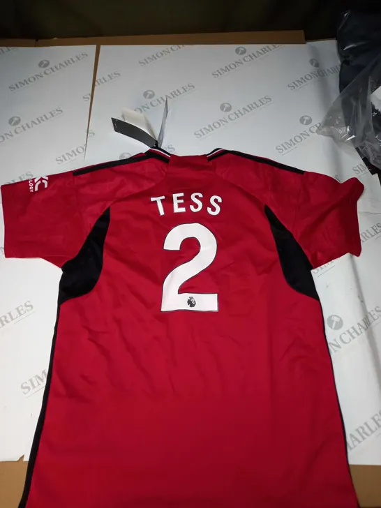 ADIDAS MANCHESTER UNITED NAMED FOOTBALL SHIRT - SIZE 26