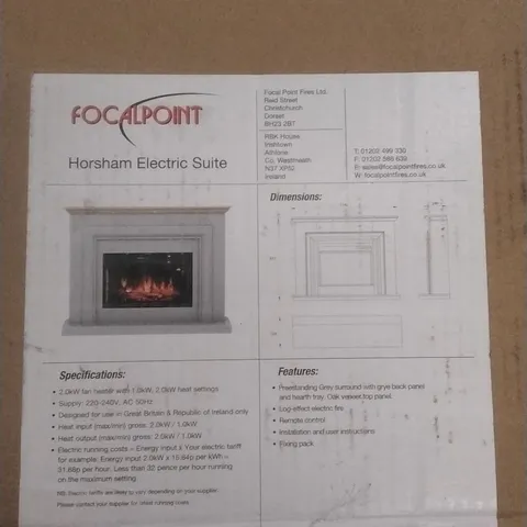 BOXED FOCAL POINT HORSHAM ELECTRIC SUITE GREY (SURROUND ONLY)