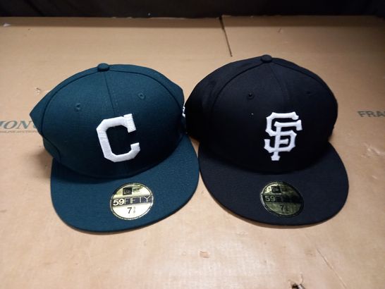 LOT OF 2 NEW ERA BASEBALL BRANDED CAPS