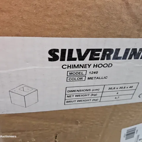 BOXED SILVERLINE CHIMNEY HOOD EXTRACTOR Model 1240 METALLIC