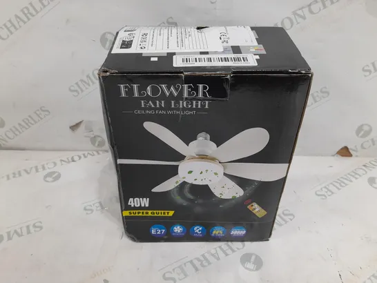 BOXED FLOWER FAN LIGHT