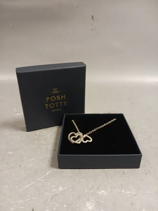 POSH TOTTY HEART TRIO PERSONALISED NECKLACE 