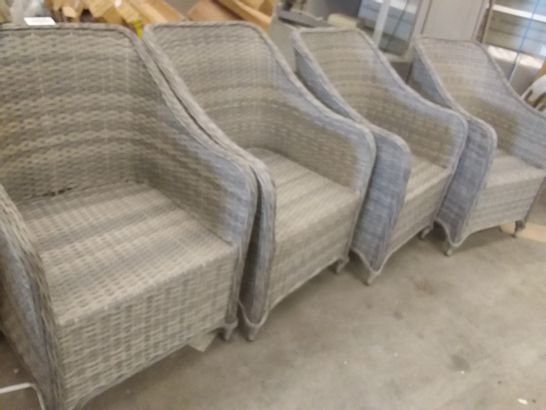 4 ASSORTED WICKER CHAIRS