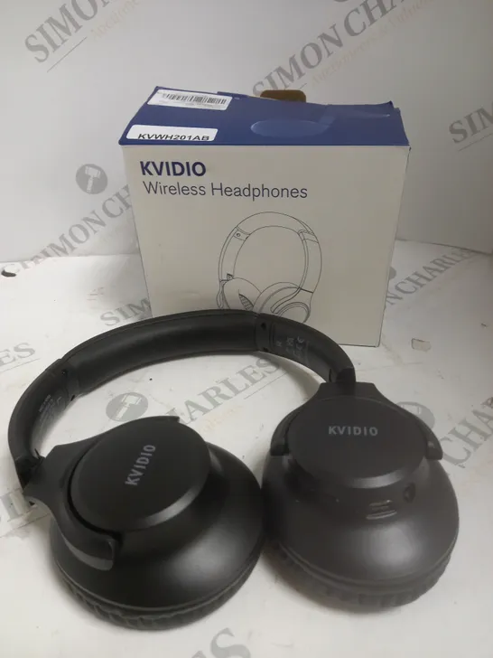 BOXED KVIDIO WIRELESS HEADPHONES IN BLACK