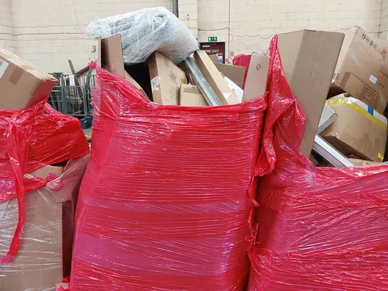 PALLET OF ASSORTED CONSUMER PRODUCTS TO INCLUDE: SHOE RACK, LARGE RUG, LED BATTEN LIGHT, BLINDS, TOILET SEAT COVER ECT