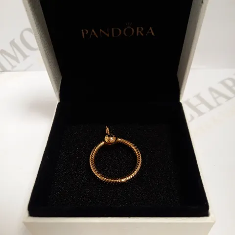 BOXED PANDORA PENDANT CHARM - ROSE GOLD EFFECT