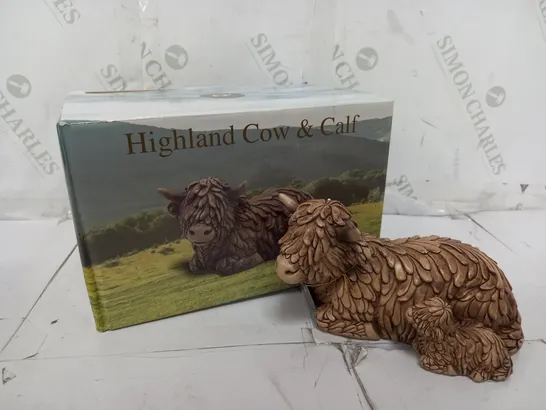 BOXED HIGHLAND COW & CALF ORNAMENT