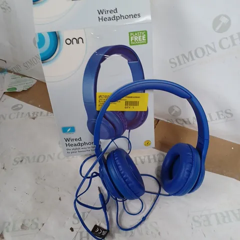  ONN WIRED HEADPHONES BLUE