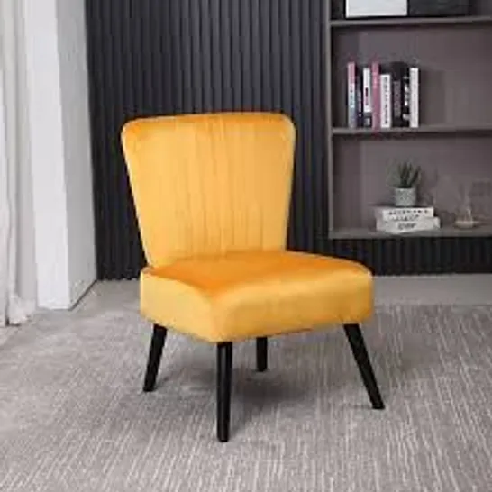 BOXED NEO YELLOW VELVET SHELL CHAIR (1 BOX)