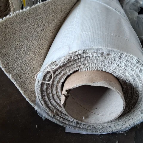 QUALITY ROLLED TUDOR TWIST CLASSIC PUMICE CARPET IN PUMICE - 4.1 X 5M