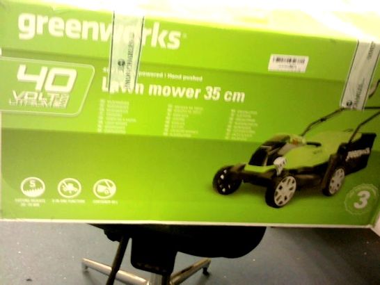 GREENWORKS GMAX CORDLESS LAWNMOWER 40V