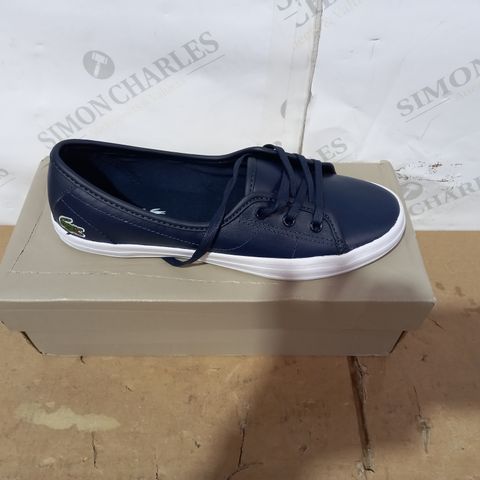 BOXED PAIR OF LACOSTE SHOES SIZE 6