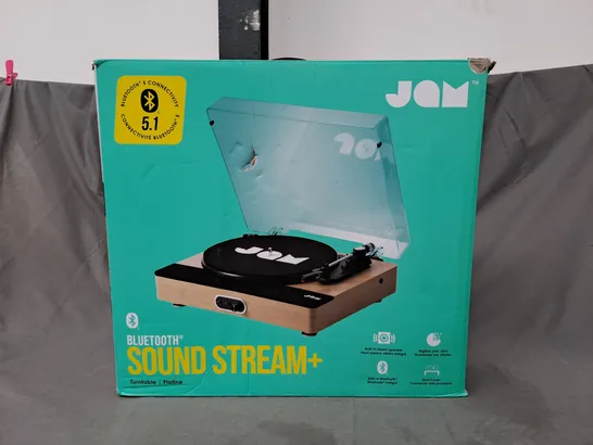 SET OF FOUR BOXED JAM BLUETOOTH SOUND STREAM+ TURNTABLES