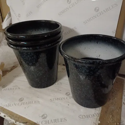 FLOURISH SET OF COTSWOLD GLAZED EFFECT PLANTERS