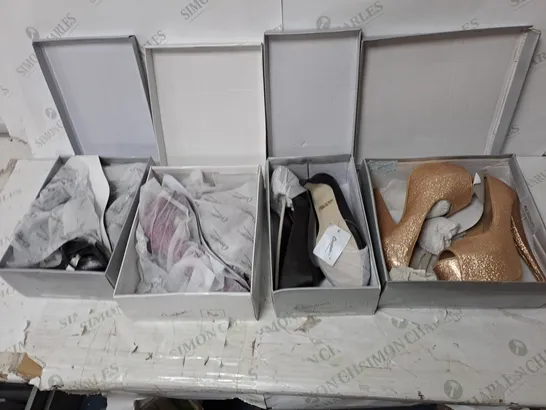 APPROXIMATELY 10 PAIRS OF ASSORTED BOXED AND UNBOXED SHOES TO INCLUDE SANDALS, AND TRAINERS 