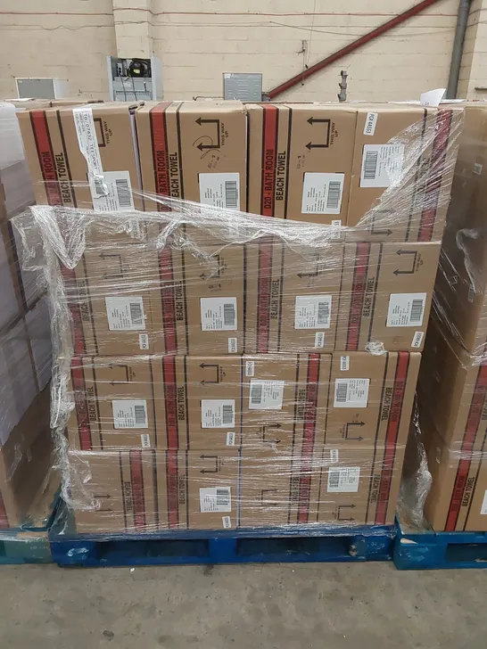 PALLET TO CONTAIN APPROX 48 BOXES OF BRAND NEW UNION JACK BEACH TOWELS - 9 TOWELS PER BOX // SIZE: APPROX 71 X 152cm // COMBINED RRP £2,376.00