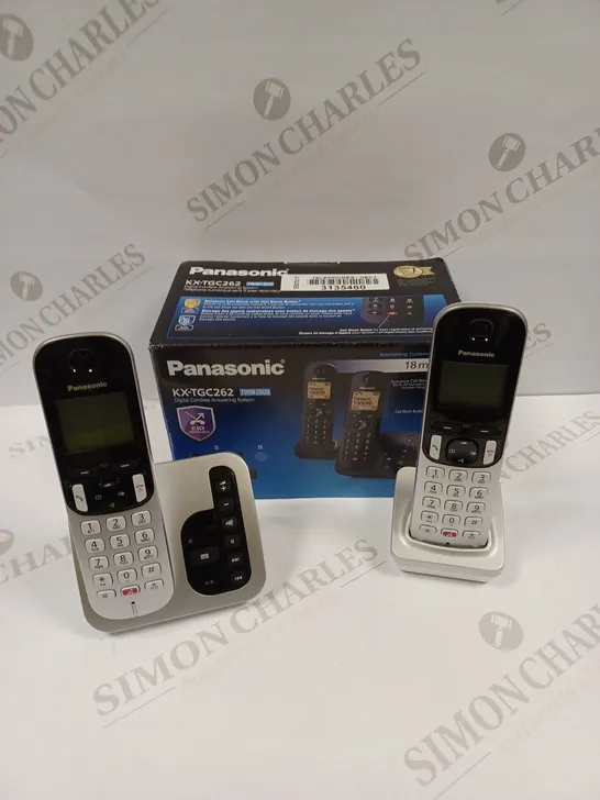 BOXED PANASONIC KX-TGC262 TWIN DUO HOME PHONE SET 