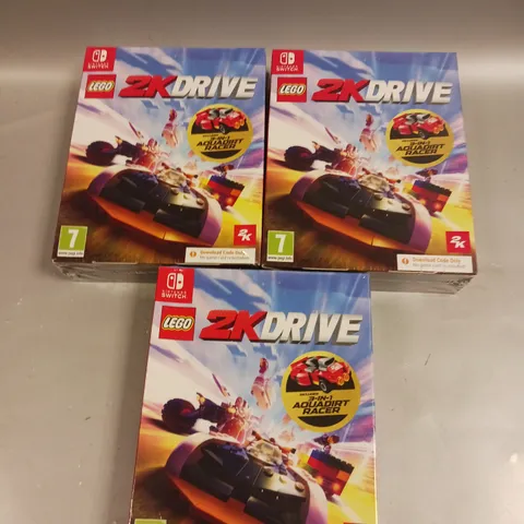 3 X BRAND NEW SEALED LEGO 2K DRIVE VIDEO GAMES FOR NINTENDO SWITCH 