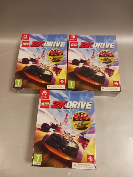 3 X BRAND NEW SEALED LEGO 2K DRIVE VIDEO GAMES FOR NINTENDO SWITCH 