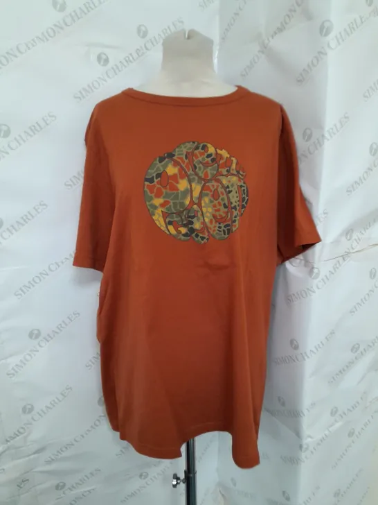 PRETTY GREEN ACQUIESCE LOGO TSHIRT IN ORANGE SIZE XXL RRP £45